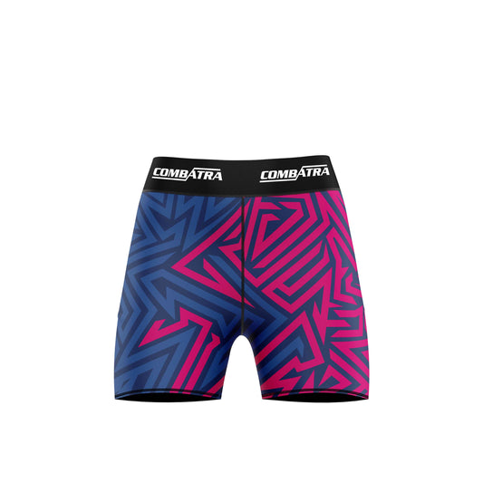 Abstract Geometric Comabat  Women's Compression Shorts
