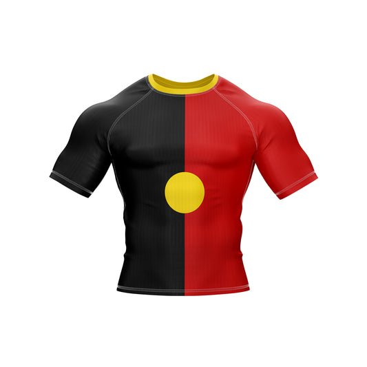 Aboriginal Art Compression Rash Guard - Combatra