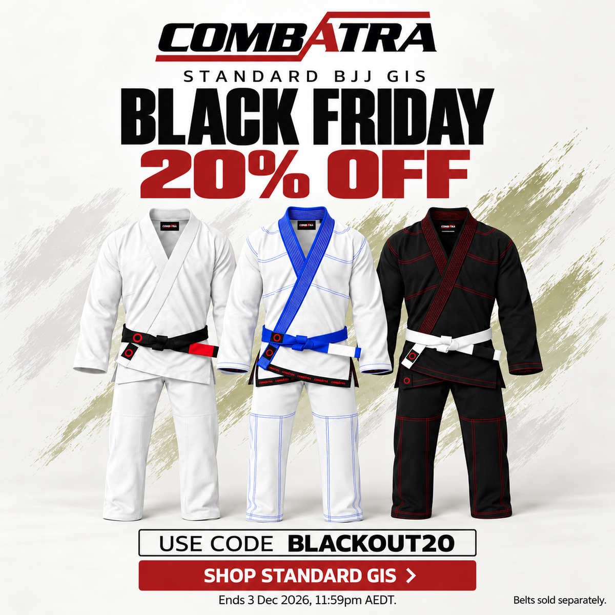 Standard BJJ Gis Black Friday 20% OFF — mobile
