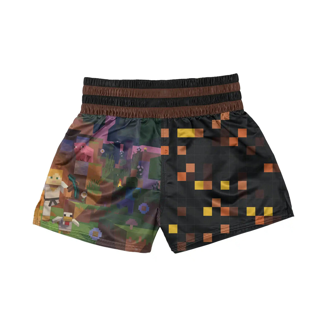 Combat Pixel Muay Thai Shorts back view | Combatra