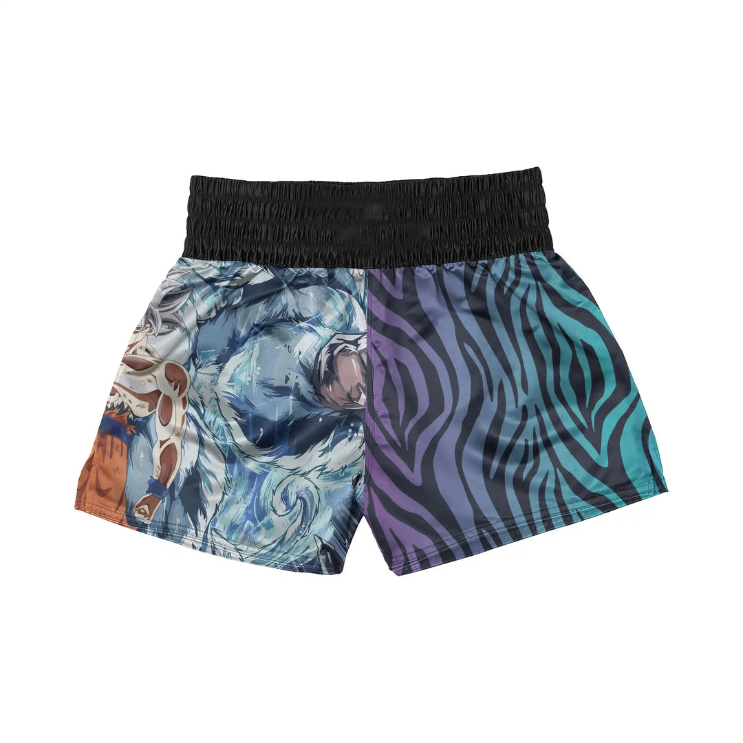 Anime Ascension Warrior Muay Thai Shorts back view | Combatra