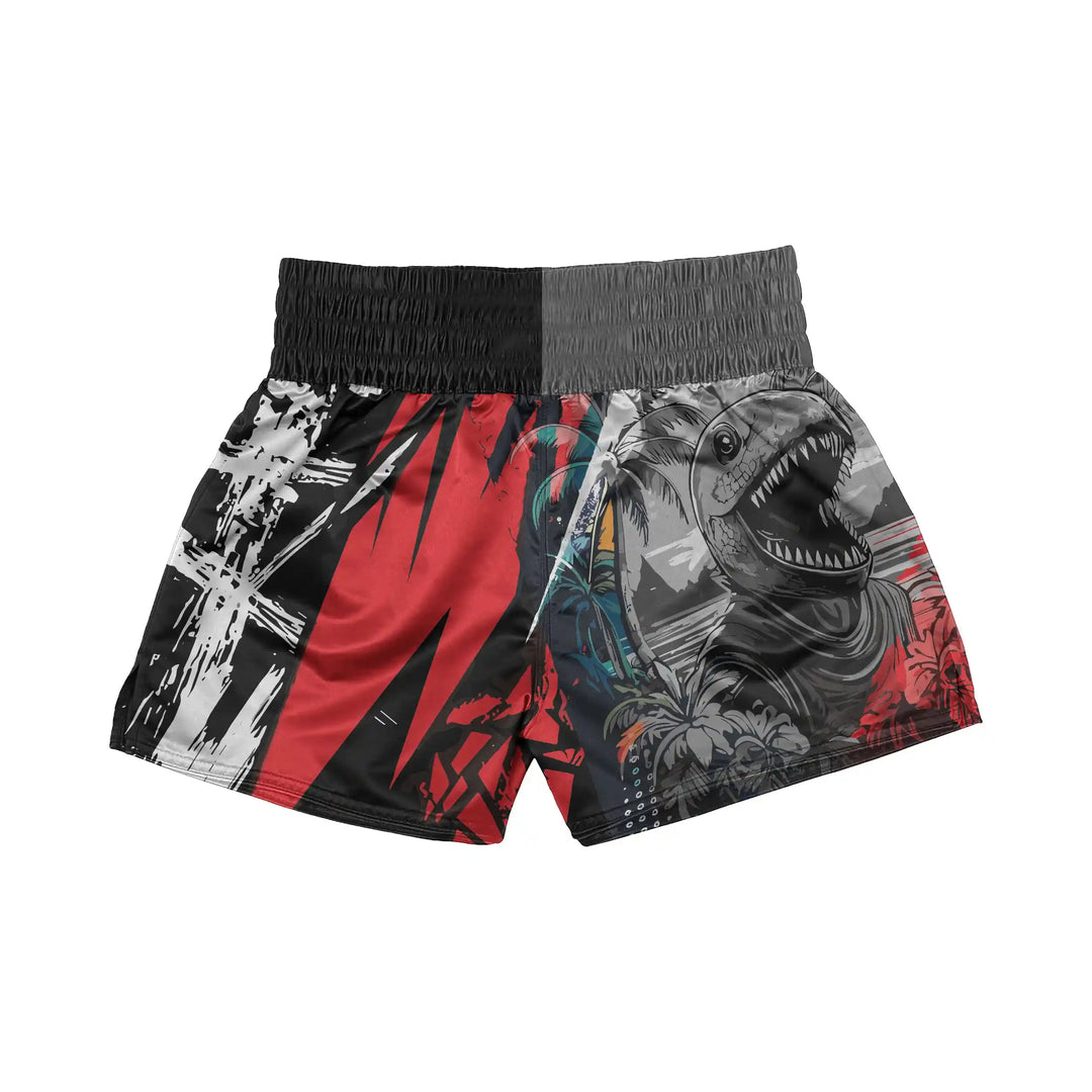 Dino Fury Muay Thai Shorts back view | Combatra