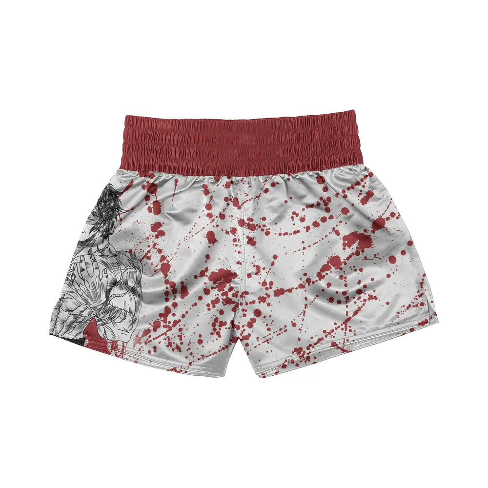 Blood Splash Muay Thai Shorts back view | Combatra