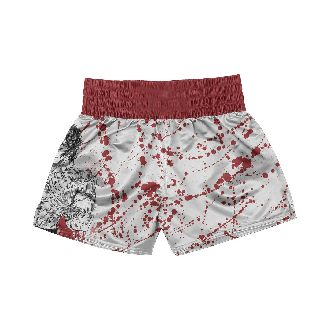 Blood Splash Muay Thai Shorts back view | Combatra
