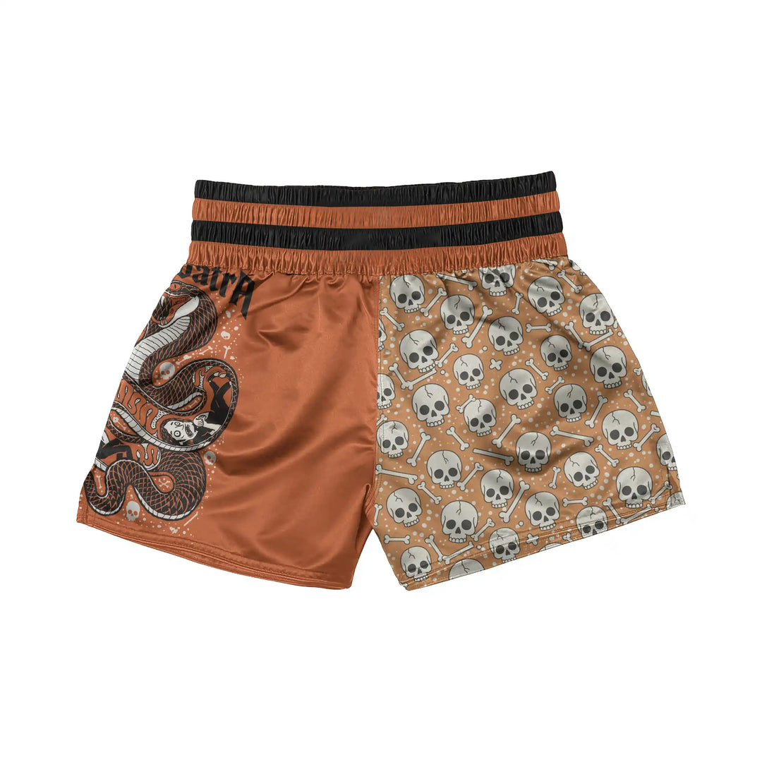 Cobra Skull Muay Thai Shorts back view | Combatra