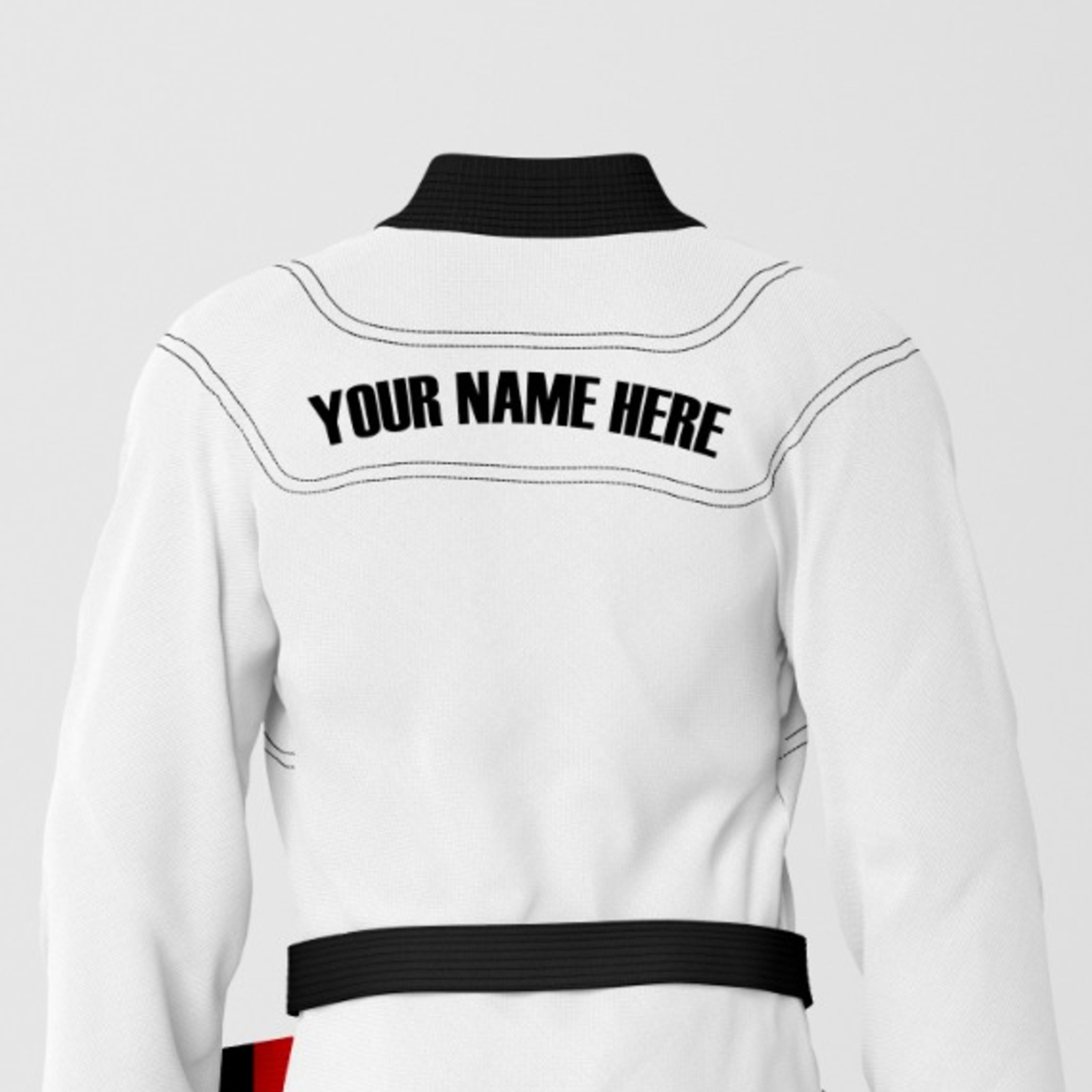 Custom white and black Brazilian Jiu Jitsu Gi