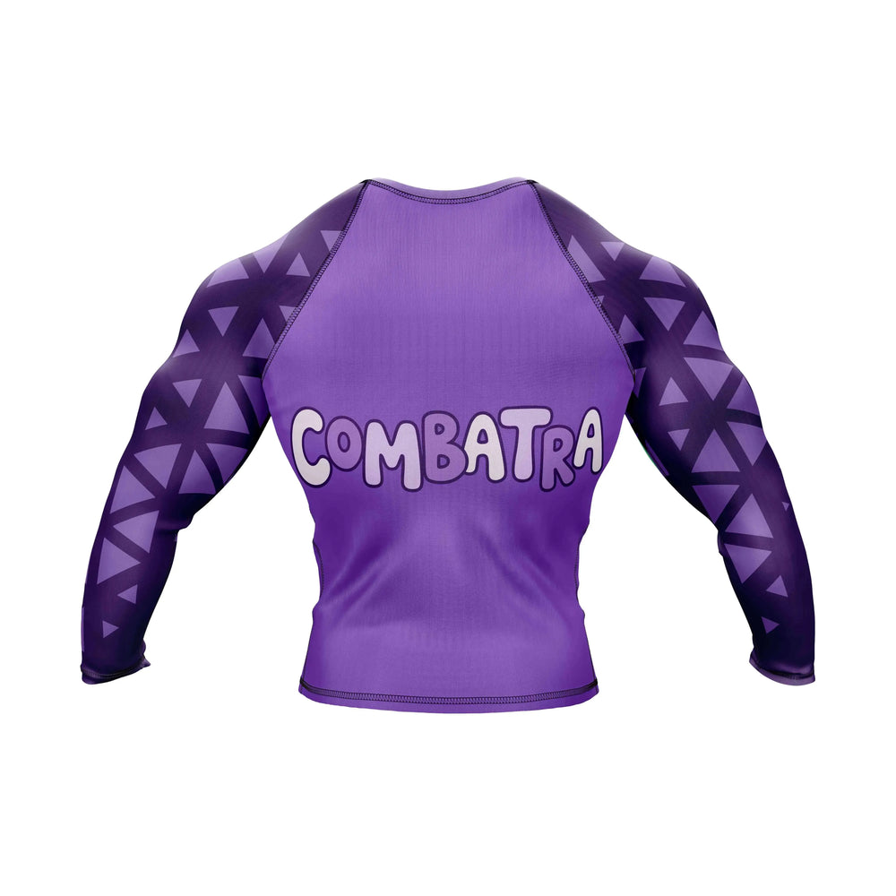 Combatra Cat Warrior Purple BJJ Rashguard – UPF 50+