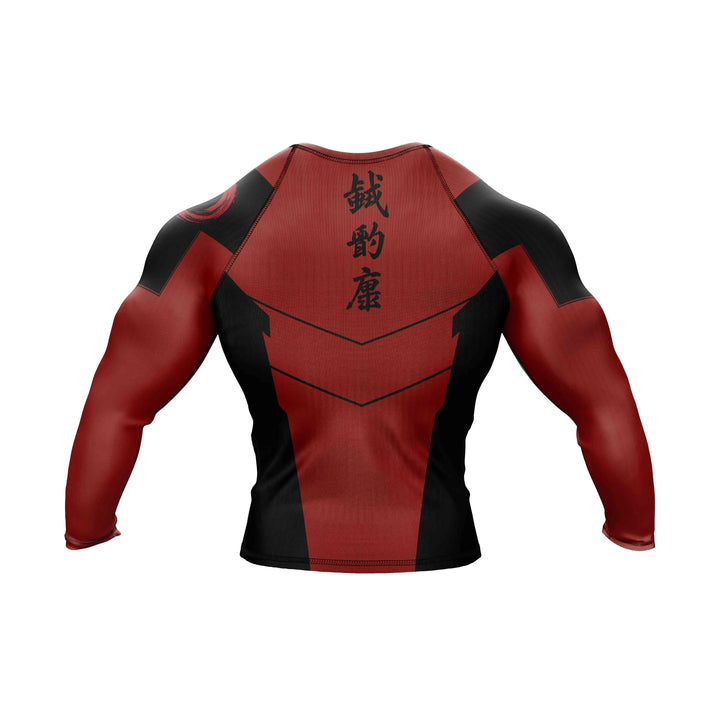 Combatra Red Vortex Combat BJJ Rashguard – UPF 50+