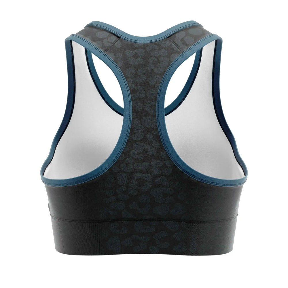 Panther Flow Strike Sports Bra back view | Combatra