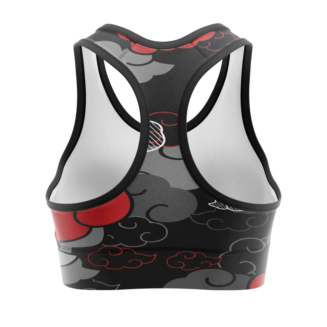 Dark Cloud Rising Sports Bra front view | Combatra