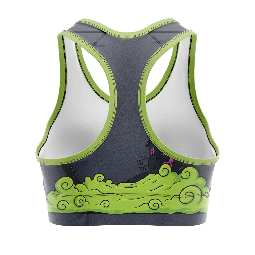Neon Evil Energy Sports Bra back view | Combatra