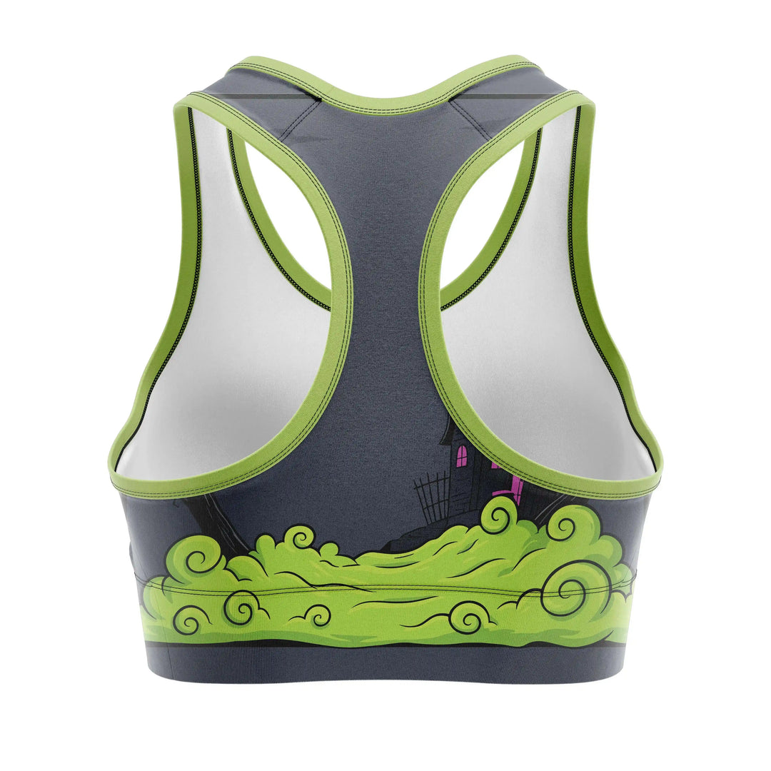 Neon Evil Energy Sports Bra back view | Combatra