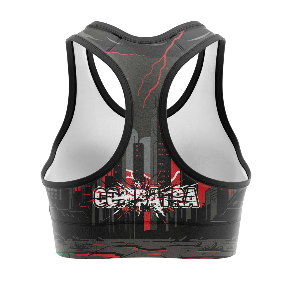 Thunder God Warrior Sports Bra back view | Combatra