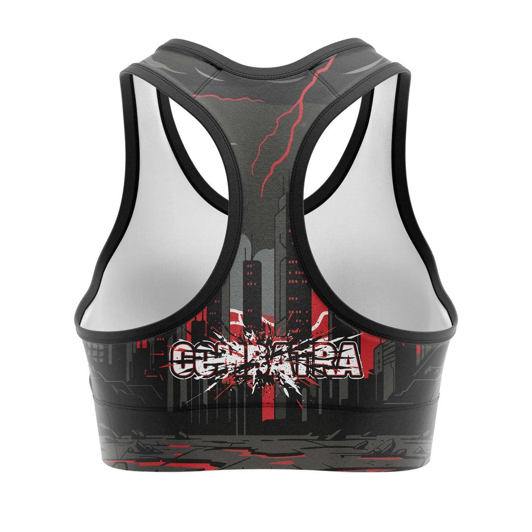 Thunder God Warrior Sports Bra back view | Combatra
