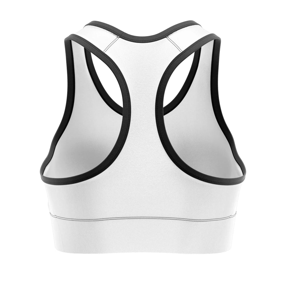 Fun Panda Streetwear Sports Bra back view | Combatra