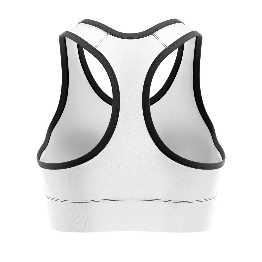 Fun Panda Streetwear Sports Bra back view | Combatra