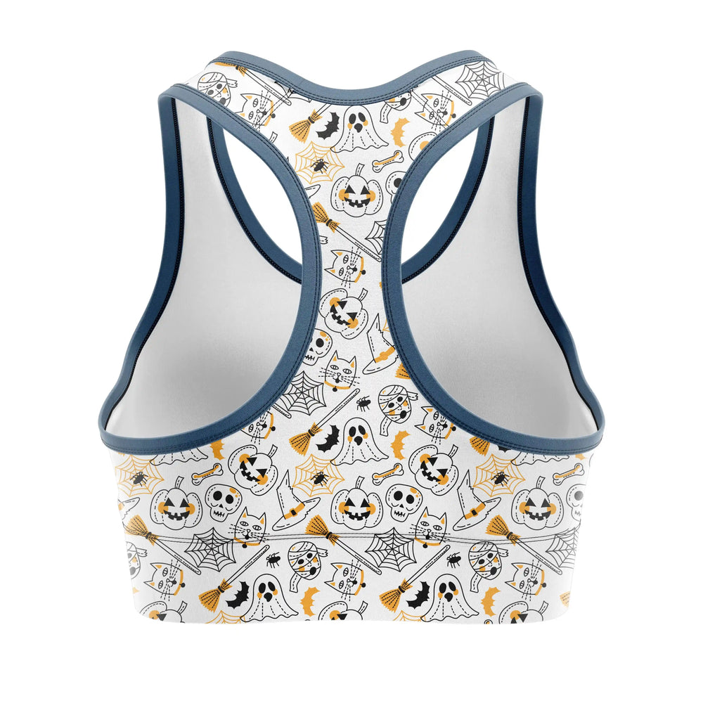 Halloween Club Fight Sports Bra back view | Combatra