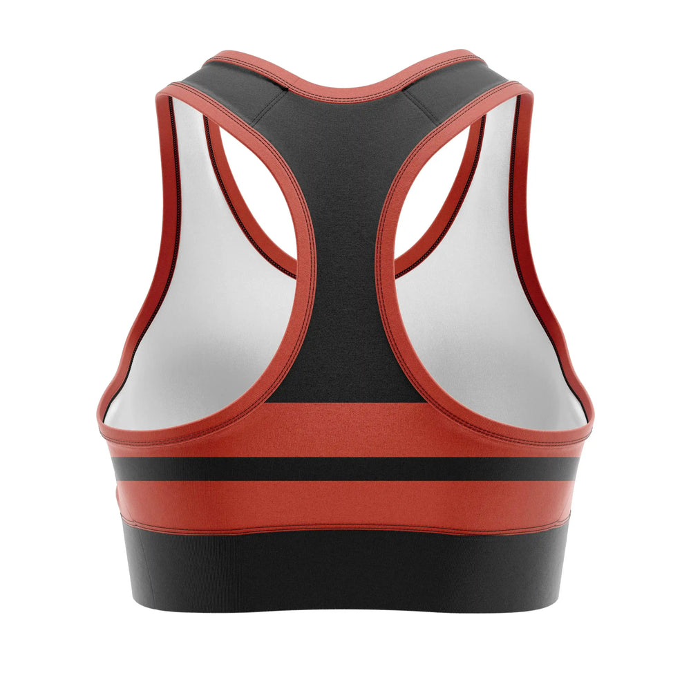 Shadow Flame Combat Sports Bra back view | Combatra