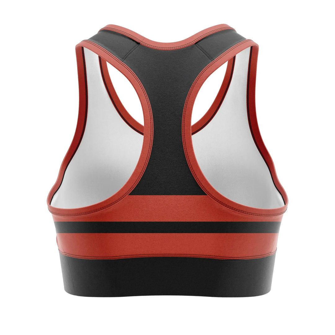 Shadow Flame Combat Sports Bra back view | Combatra