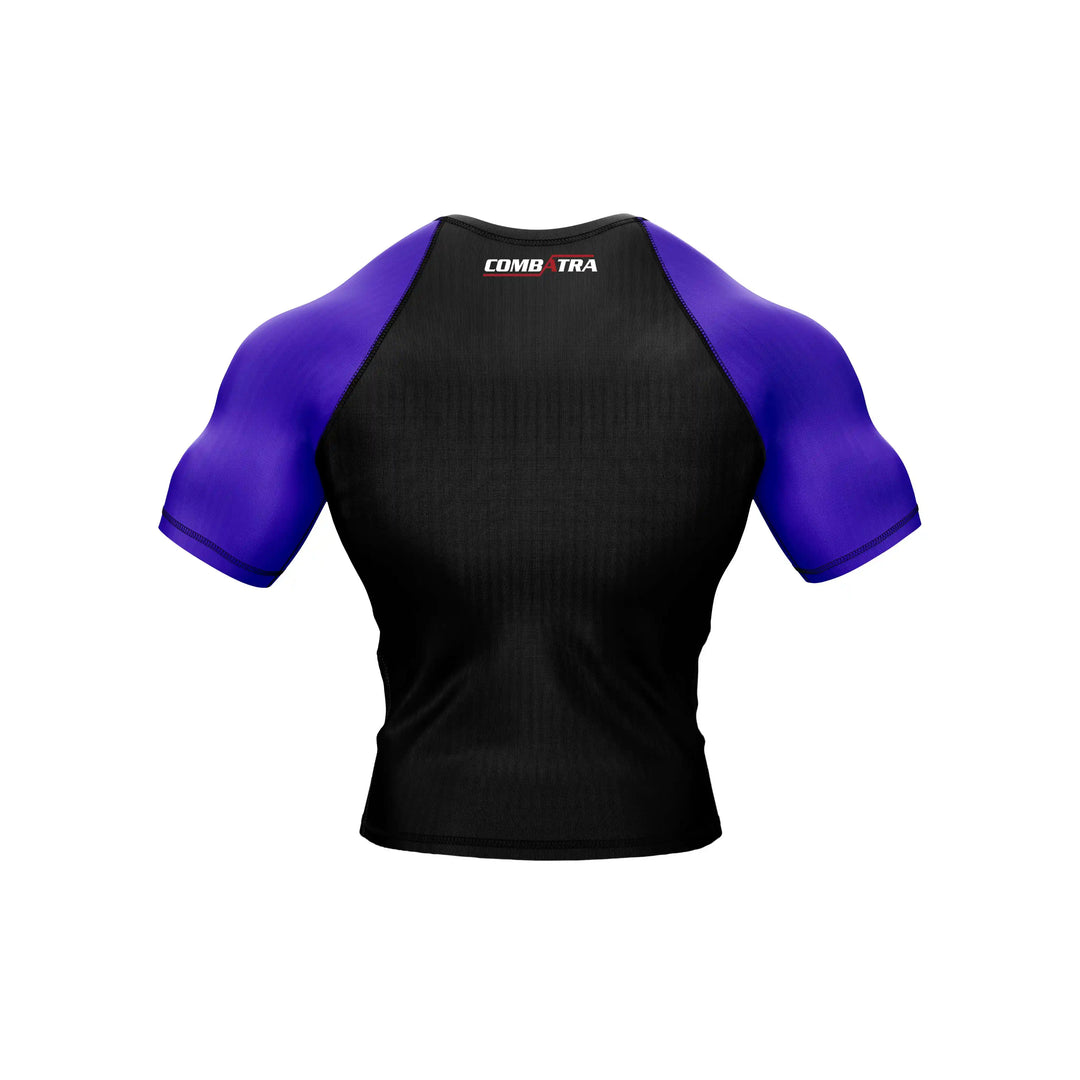 Black &amp; Purple BJJ Rashguard – UPF 50+ | Combatra