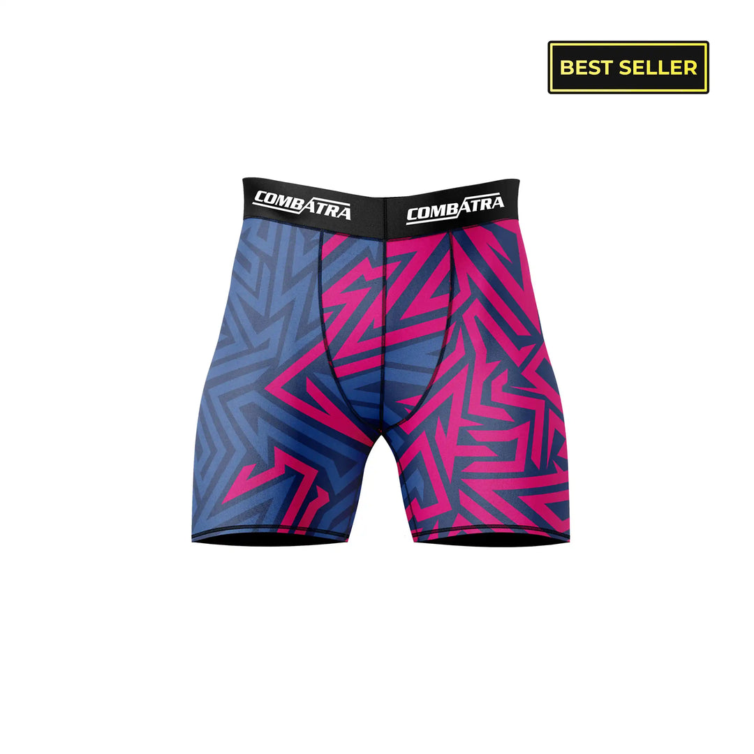 Combatra Abstract Geometric Compression Shorts
