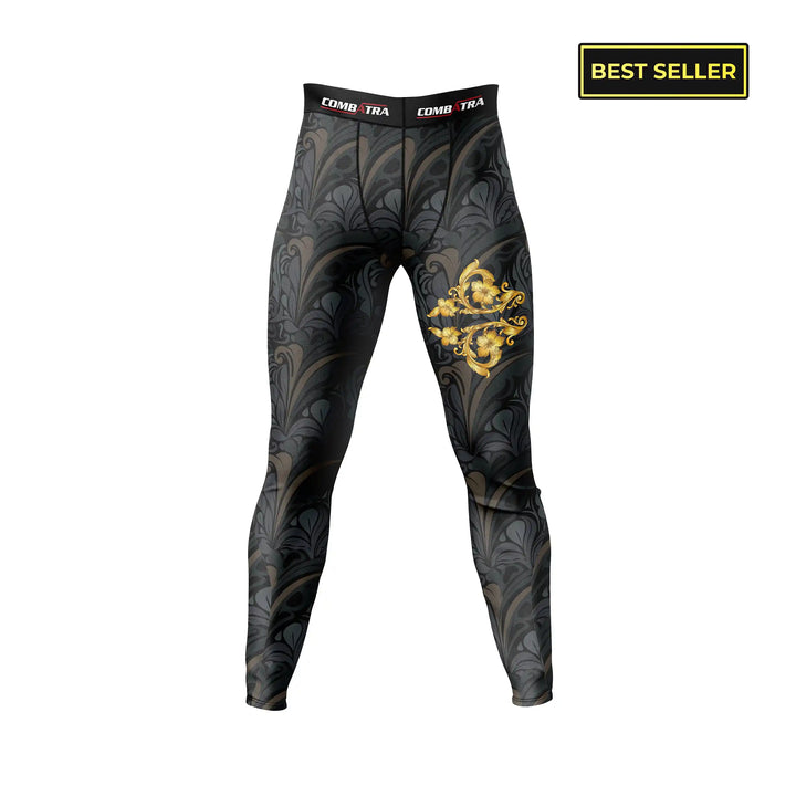 Combatra Golden Black Compression Pants