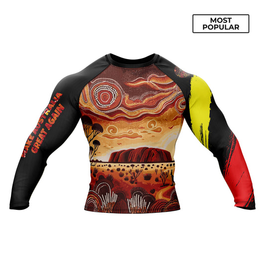 Aboriginal Traditional Art Patriotic Rashguard