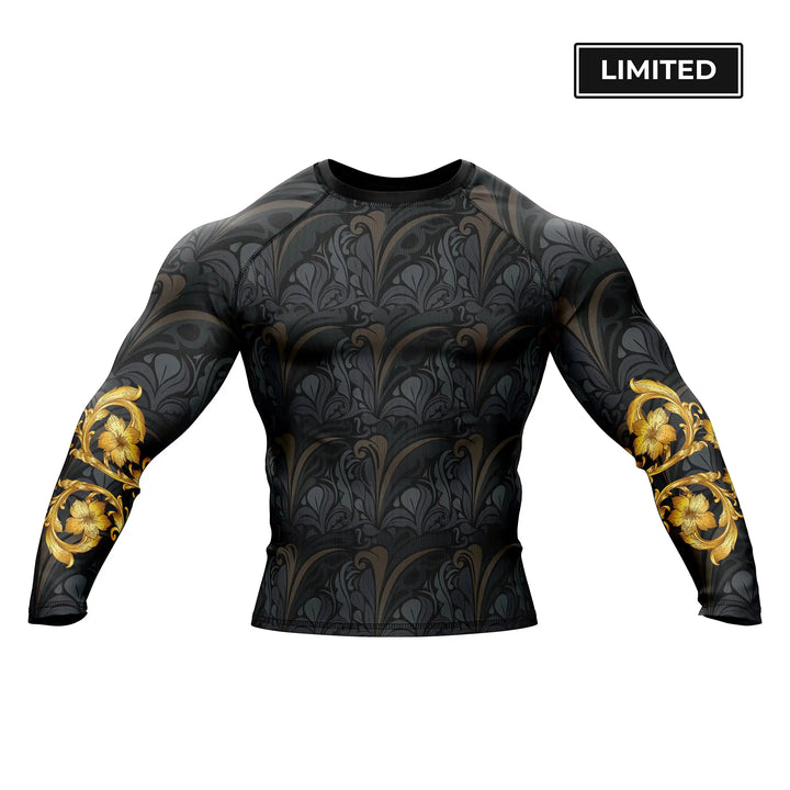 Combatra Golden Black BJJ Rashguard – UPF 50+