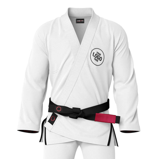 Custom Plain White with Custom Shirt Brazilian Jiu jitsu gi