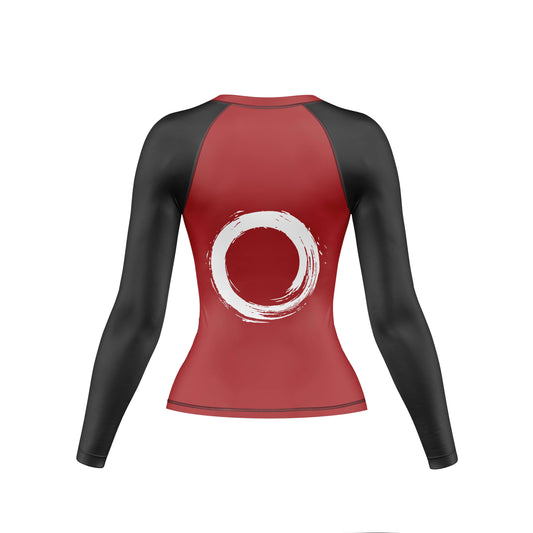 Combatra Sports Red & Black Compression Rashguard For Women