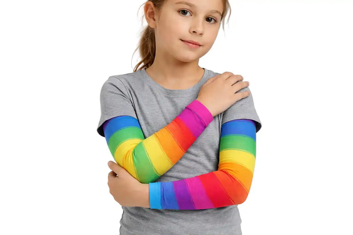 Combatra Kids Rainbow Arm Sleeves – UPF 50+