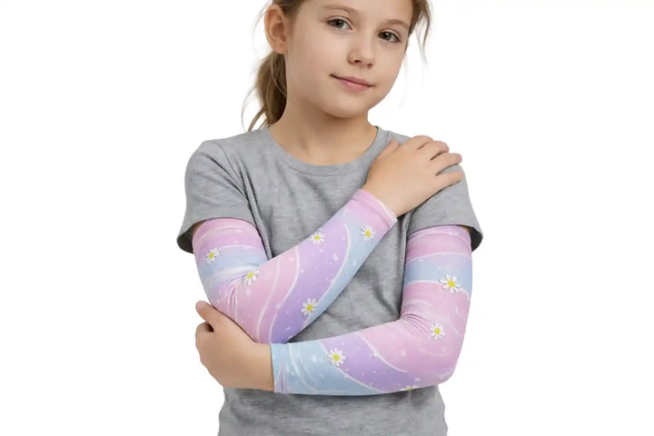 Combatra Kids Wavy Rainbow Arm Sleeves – UPF 50+