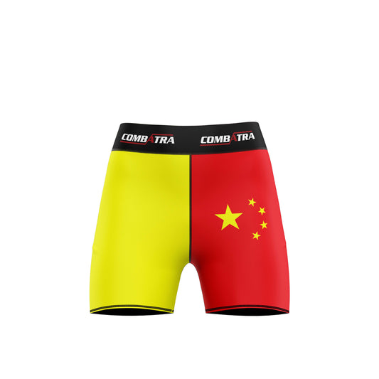 China Flag Compression Shorts - Combat Shorts