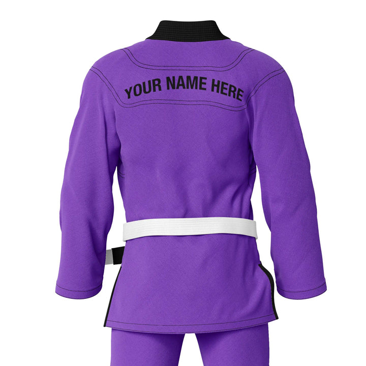 Combatra Purple Personalised BJJ Gi &amp; Custom Shirt Set