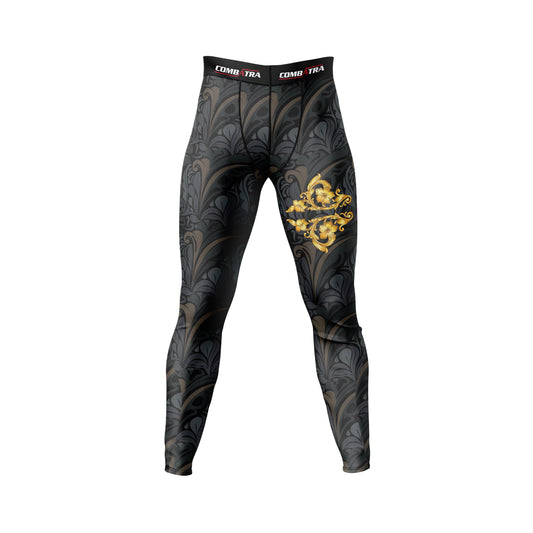 Golden Black Compression Pants