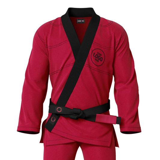 Custom Red with Custom Shirt Brazilian Jiu Jitsu Gi