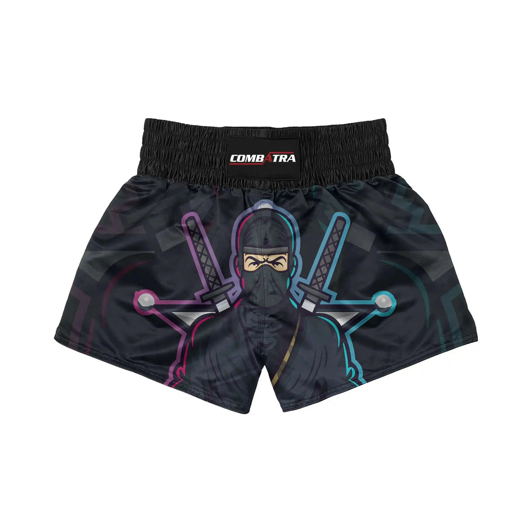 Cyber Ninja Muay Thai Shorts front view | Combatra