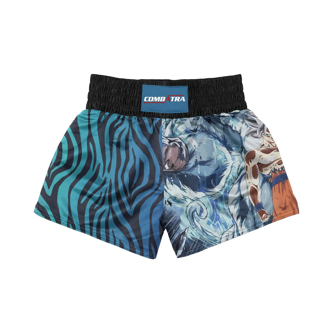 Anime Ascension Warrior Muay Thai Shorts front view | Combatra