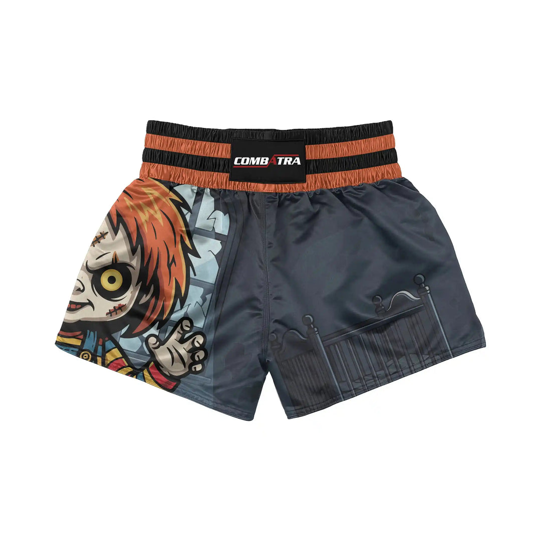 Creepy Doll Muay Thai Shorts front view | Combatra