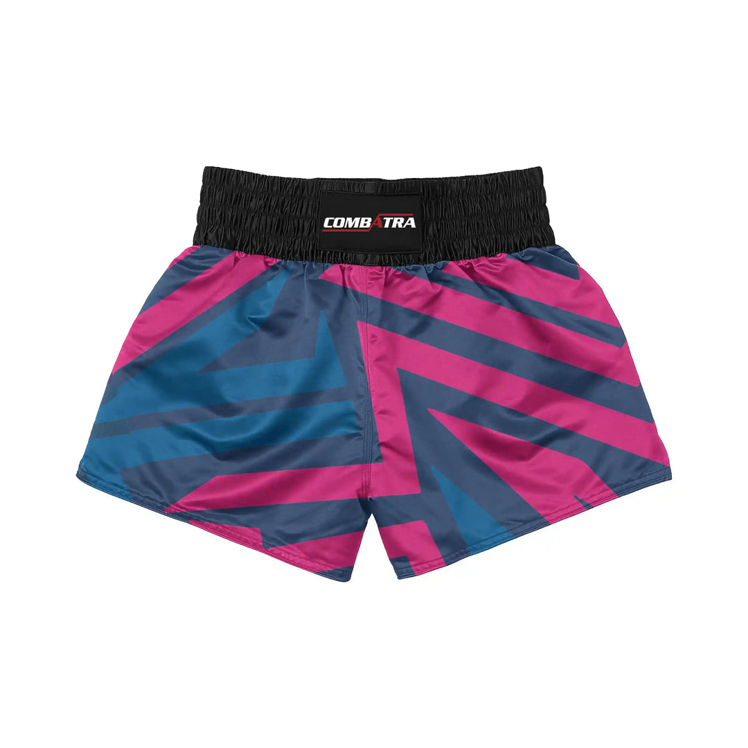 Abstract Geometric Muay Thai Shorts front view | Combatra
