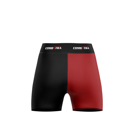 Combatra Sports Red & Black  Women’s Compression Shorts - Combat Shorts