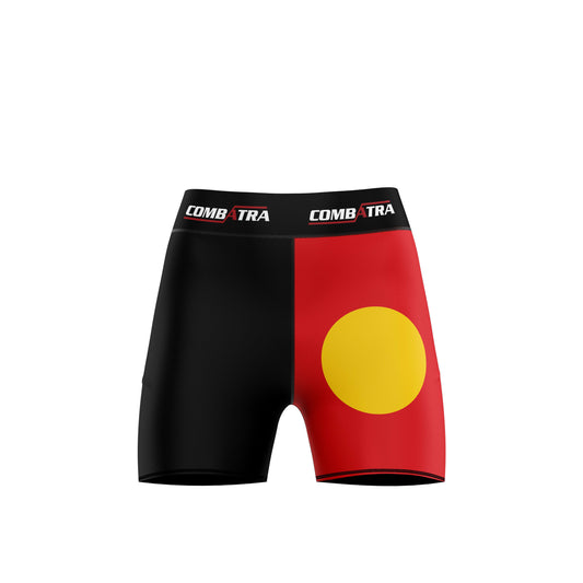 Aboriginal Art Women’s Compression Shorts - Combat Shorts