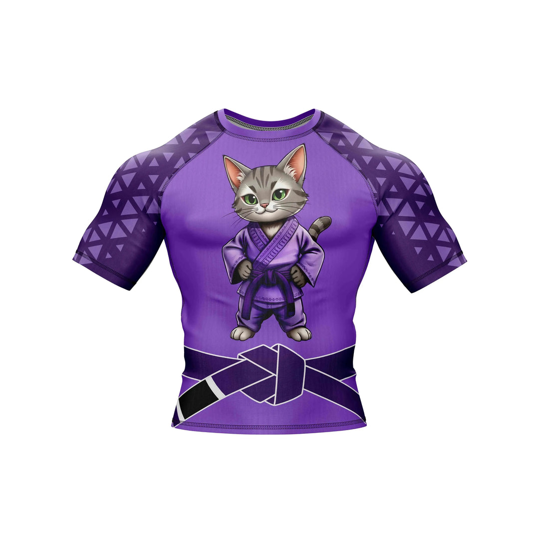 Combatra Cat Warrior Purple BJJ Rashguard – UPF 50+