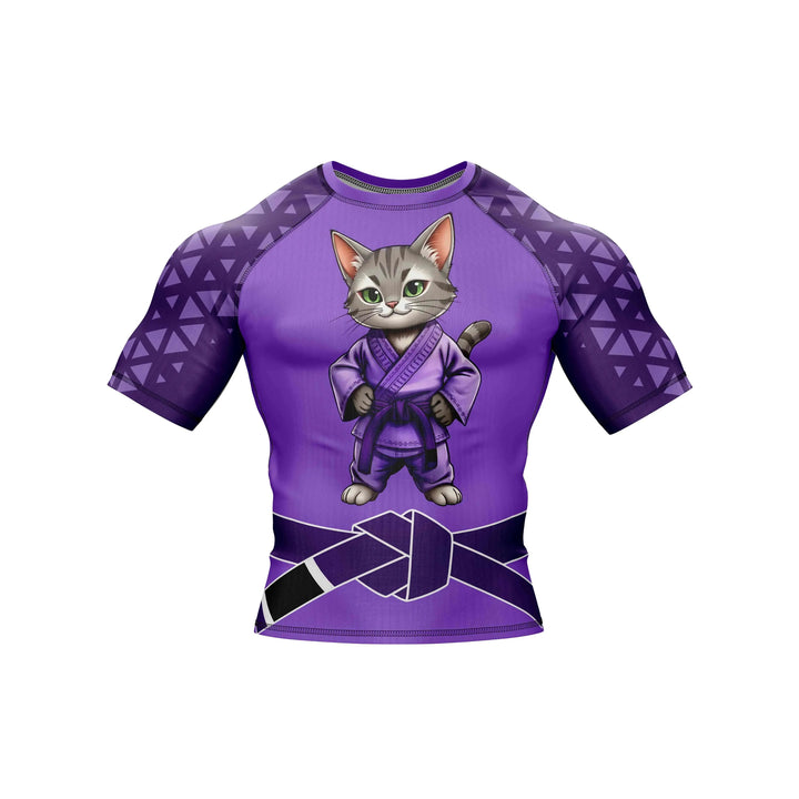 Combatra Cat Warrior Purple BJJ Rashguard – UPF 50+