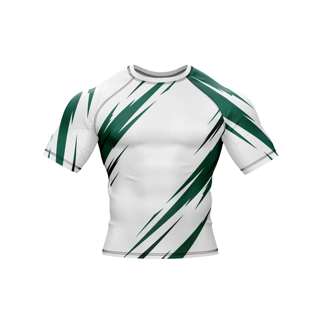 Combatra Green Strike Combat BJJ Rashguard – UPF 50+