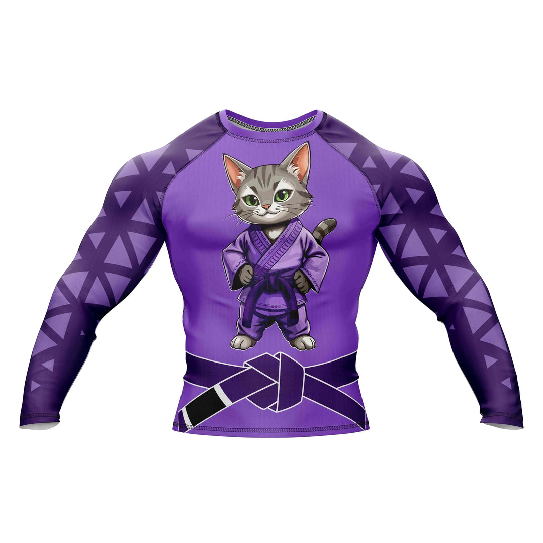 Combatra Cat Warrior Purple BJJ Rashguard – UPF 50+