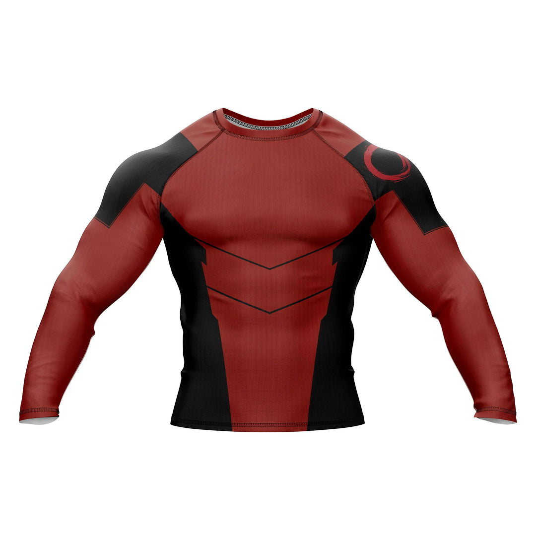 Combatra Red Vortex Combat BJJ Rashguard – UPF 50+