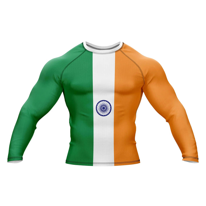 Combatra Indian Flag Patriotic BJJ Rashguard – UPF 50+