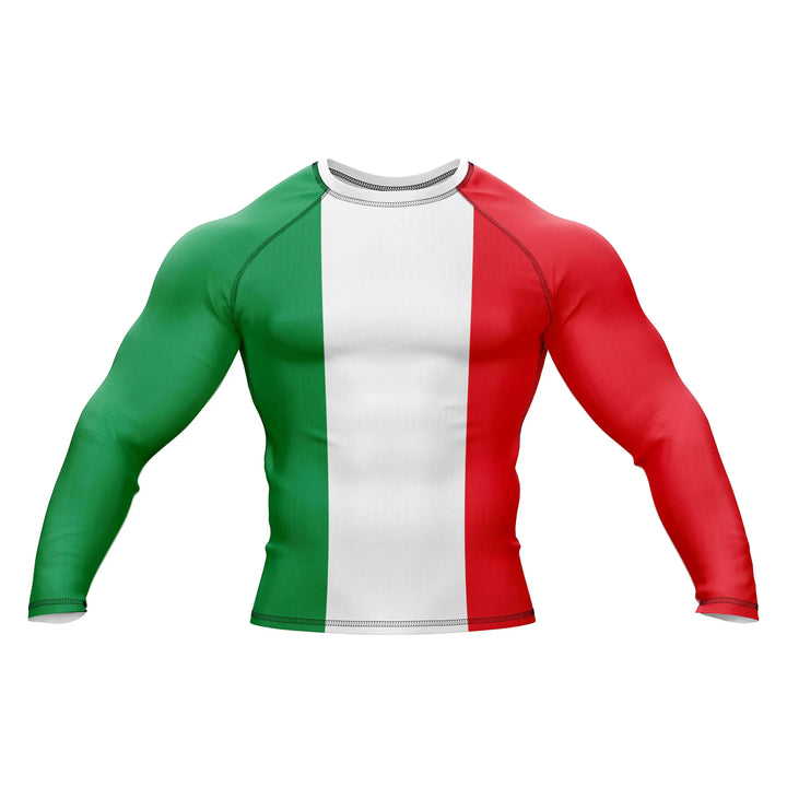 Combatra Italy Flag Patriotic BJJ Rashguard – UPF 50+