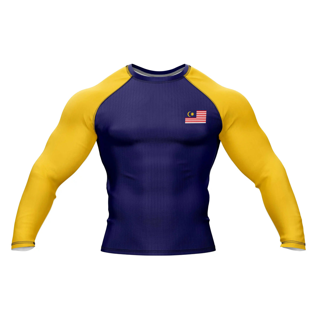 Combatra Malaysia Flag Patriotic BJJ Rashguard – UPF 50+